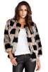 view 1 of 6 Ischia Faux Fur Jacket in Checker