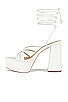 view 5 of 5 Elsa Platform Heeled Sandal in White