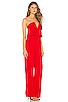 view 2 of 3 Hara Strapless Jumpsuit in Red
