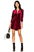 view 1 of 3 Vella Velvet Mini Dress in Wine Red