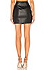 Melissa Zip Up Faux Leather Mini Skirt, view 3, click to view large image.