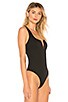 view 3 of 5 Cici Square Neck Bodysuit in Black