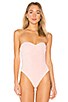 view 2 of 5 Carla Faux Suede Bodysuit in Blush