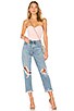 view 5 of 5 Carla Faux Suede Bodysuit in Blush