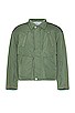 view 1 of 6 Contrast Knitted Flight Jacket in Laurel Green