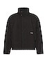 view 3 of 7 Double Placket Down Jacket in Matrix Black
