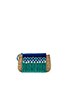view 1 of 5 Woven Clutch in Turquoise & Natural