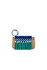 view 5 of 5 Woven Clutch in Turquoise & Natural