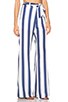 view 2 of 4 High Waist Flared Pant in Navy Stripe