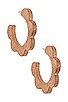view 1 of 3 Bonnie Hoop Earrings in Wood