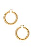 view 2 of 2 Aubree Large Tube Hoops in Gold