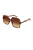 view 1 of 1 ZELIE サングラス in Shiny Blonde Havana, Double Gradient Brown, & Orange