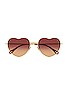 view 1 of 1 MILANE サングラス in Shiny Classic Gold, Double Gradient Bourdeaux, & Orange