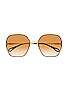 view 1 of 1 AUSTINE サングラス in Shiny Classic Gold & Orange