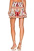 view 3 of 5 Shirred Mini Skirt in Reign Of Roses
