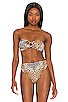 view 2 of 6 Ring Front Bandeau Bikini Top in For The Love Of Leo