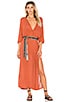 view 1 of 3 Madera Long Kaftan With Belt in Terracotta