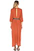 view 3 of 3 Madera Long Kaftan With Belt in Terracotta