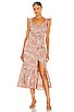 view 1 of 3 Sophia Midi Dress in Marled Print