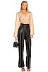 view 4 of 4 Faux Leather Wide Leg Pant in Black