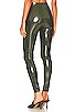 view 3 of 4 Faux Patent Leather Legging in Olive