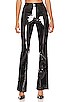 view 1 of 4 Faux Patent Flared Legging in Black
