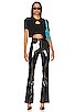 view 4 of 4 Faux Patent Flared Legging in Black