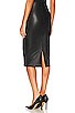 view 3 of 4 Faux Leather Midi Skirt in Black