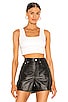 view 1 of 4 Faux Leather Crop Top in White