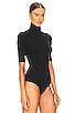 view 3 of 5 Ballet Shortsleeve Turtleneck Bodysuit in Black