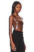 view 2 of 4 Faux Patent Leather Crop Top in Cinnamon