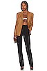 view 4 of 4 Faux Patent Leather Crop Top in Cinnamon