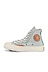 view 5 of 6 Chuck 70 Crafted Color Sneaker in Light Silver & Vachetta Beige