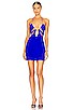 view 1 of 3 Cut-Out Suede Dress in Electric Blue