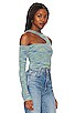 view 2 of 5 Aideen Cut Out Knit Top in Blue Spacedye