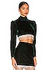 view 2 of 5 Aliah Cropped Top in Emerald Green