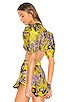 view 3 of 4 KAHLO クロップトップ in Yellow Floral