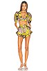 view 4 of 4 KAHLO クロップトップ in Yellow Floral