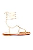 view 1 of 5 Molentis Lace Up Sandal in Laminate Gold