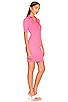 view 2 of 3 The Ibiza Short Sleeve Polo Dress in Hot Pink Mix