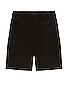view 2 of 3 Twill Drawstring Shorts in Black