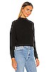 Cropped Funnel Neck Sweatshirt, view 2, click to view large image.