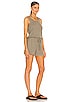 Poor Boy Rib Double Scoop Tank Romper, view 2, click to view large image.
