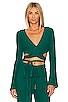 view 1 of 4 Poorboy Rib Jane Wrap Top in Emerald