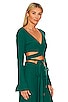view 2 of 4 Poorboy Rib Jane Wrap Top in Emerald