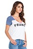 view 2 of 4 France Tee in White/Blue/Red