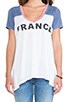 view 4 of 4 France Tee in White/Blue/Red