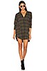 view 1 of 4 Teton Flannel Button Up Dress in Olive
