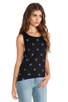 view 2 of 4 The Muscle Tee in Black Beauty Airbrushed Polka Dot
