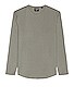 view 1 of 3 Long Sleeve Crew Curve Hem T-Shirt in Sage